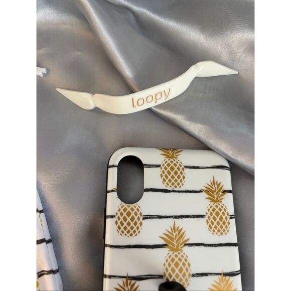Loopy iPhone XS Phone Case Pineapple with Matching Microfiber Cover and Extra Su - Picture 7 of 7